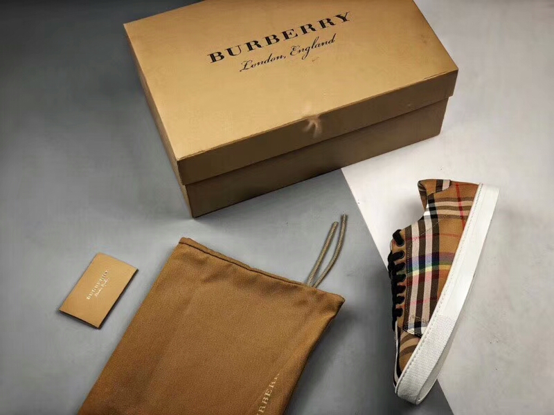 Authentic Burberry Rainbow Vintage Check Sneakers